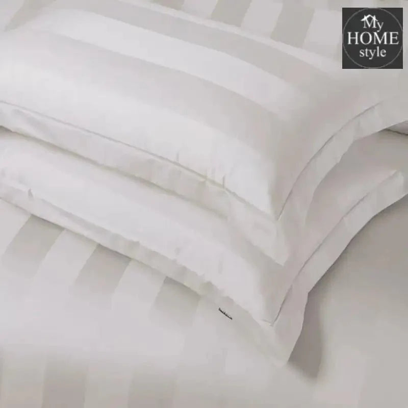 6 Pcs Luxury Skin Satin Stripe Duvet Set