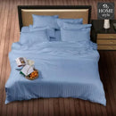 6 Pcs Luxury Sky Satin Stripe Duvet Set