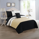 6 Pcs Luxury Stripe Duvet Set - 1255