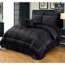 6 PC'S LUXURY VELVET DUVET SET BLACK