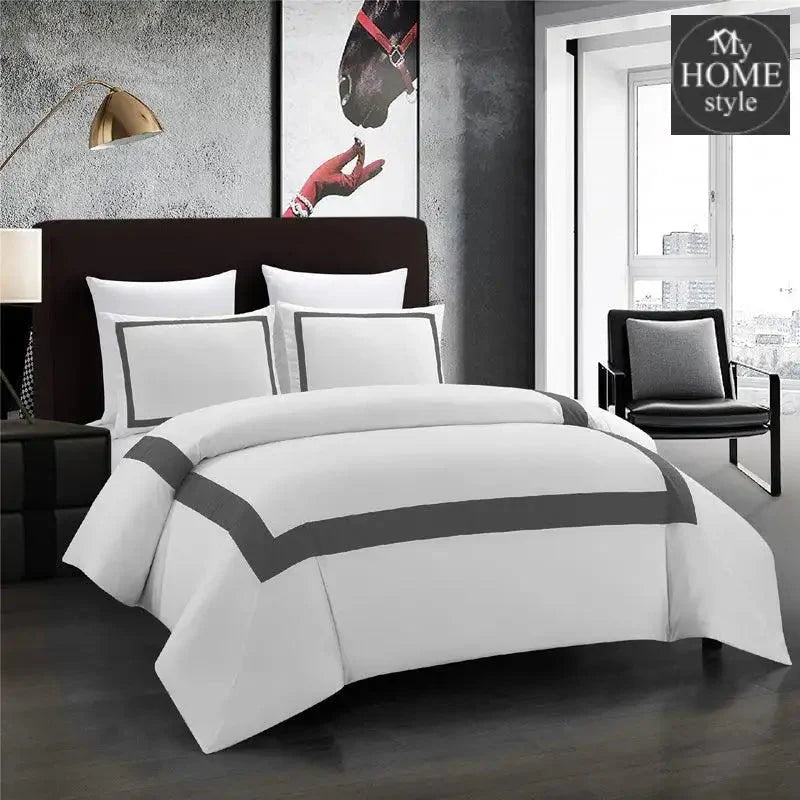 6 Pcs Mitered Corner Sateen Duvet Set