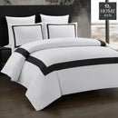 6 Pcs Mitered Corner Sateen Duvet Set
