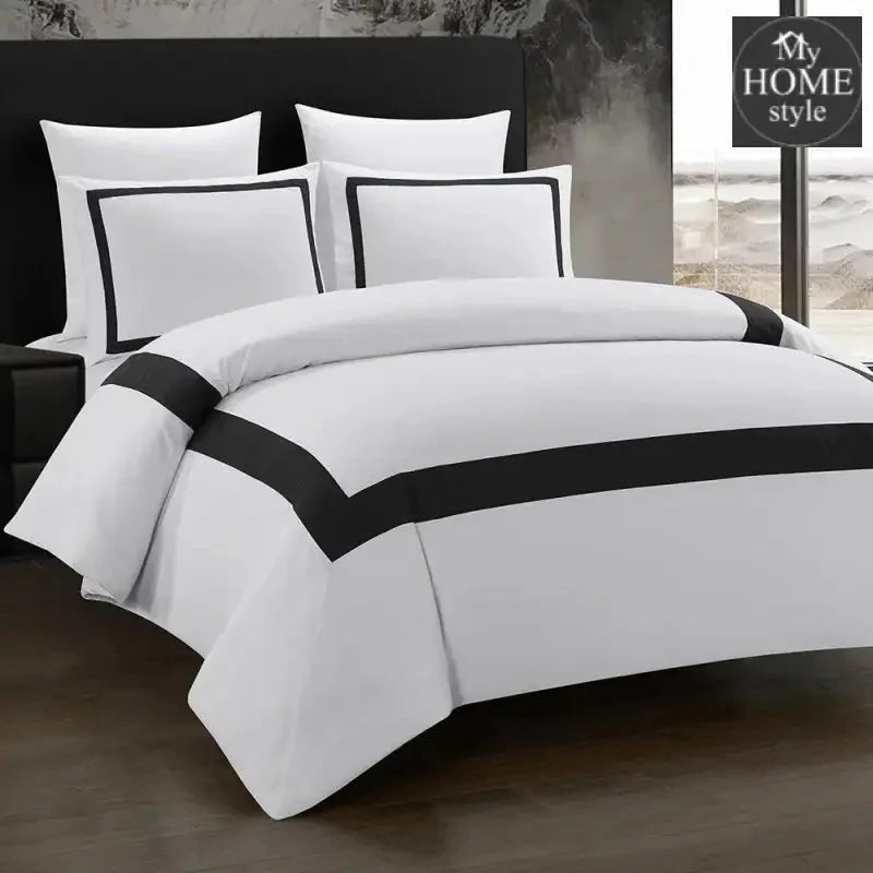 6 Pcs Mitered Corner Sateen Duvet Set