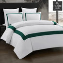 6 Pcs Mitered Corner Sateen Duvet Set