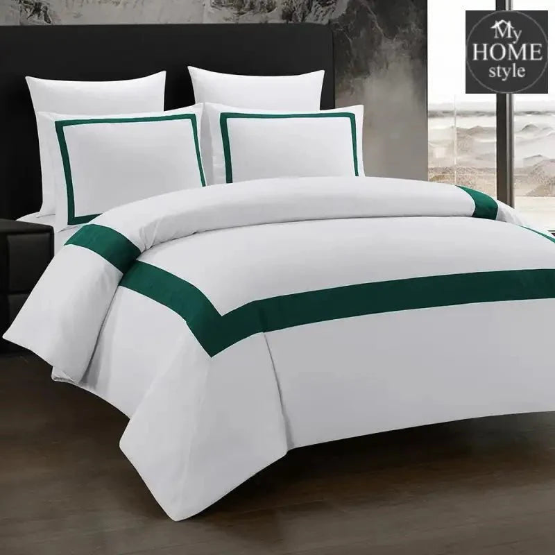 6 Pcs Mitered Corner Sateen Duvet Set