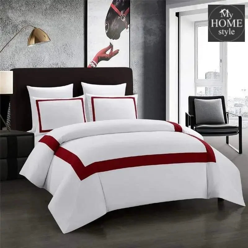 6 Pcs Mitered Corner Sateen Duvet Set