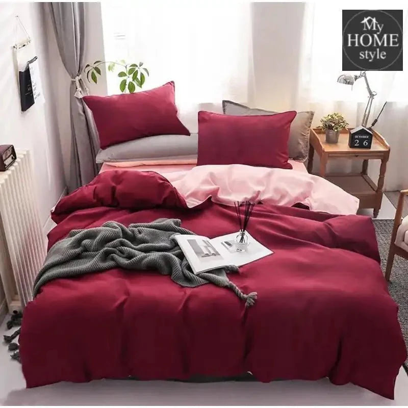 6 Pcs Plain Sateen Duvet Set