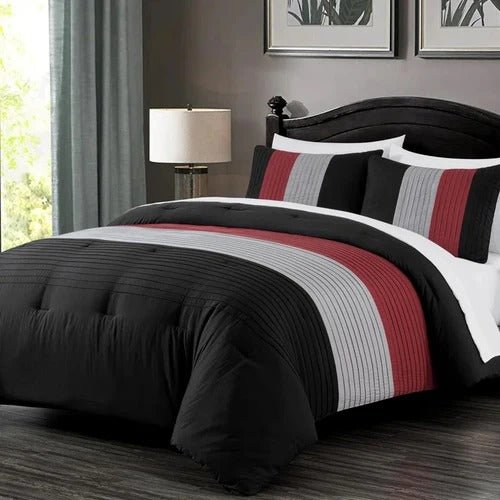 6 PCS PLEATED MULTICOLOR DUVET SET - 1272