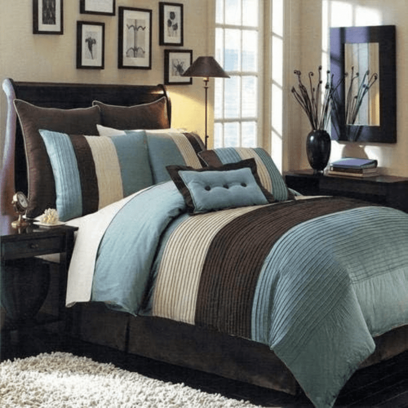 6 PCS PLEATED MULTICOLOR DUVET SET - 1272