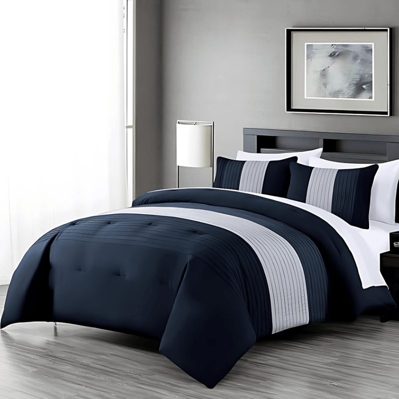 6 PCS PLEATED MULTICOLOR DUVET SET - 1272