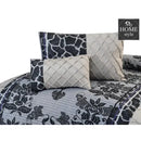 6 PC's Printed Cross Pleated Duvet Set SC