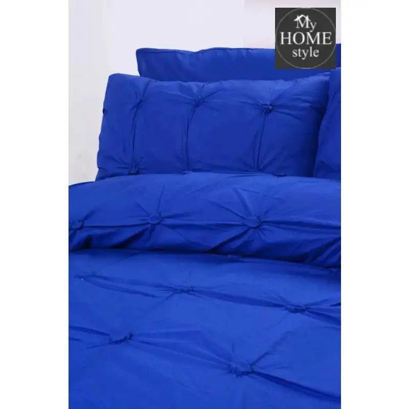6 pcs Round Woven Duvet Set Navy