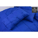 6 pcs Round Woven Duvet Set Navy