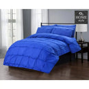 6 pcs Round Woven Duvet Set Navy