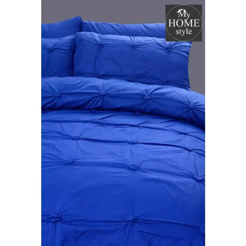 6 pcs Round Woven Duvet Set Navy