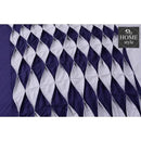 6 Pcs Twist Pleated Duvet set Navy & White King size SC