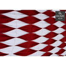 6 Pcs Twist Pleated Duvet set Red & White King size SC