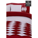 6 Pcs Twist Pleated Duvet set Red & White King size SC