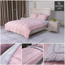 6 Piece Summer Comforter set Baby Pink