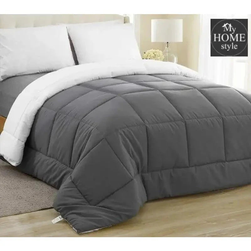 6 Piece Summer Comforter set Grey & White