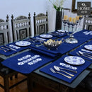 7 pcs Embroidered Table Runner Set With Place Mats 03