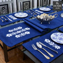 7 pcs Embroidered Table Runner Set With Place Mats 03