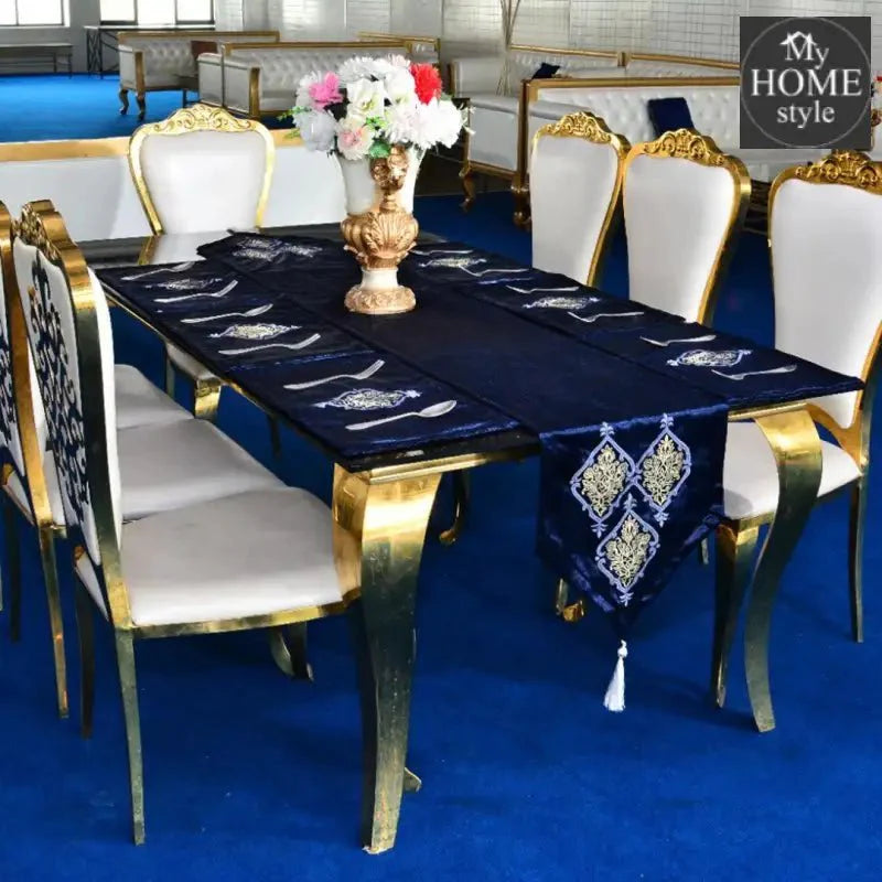 7 pcs Embroidered Table Runner Set With Place Mats 06