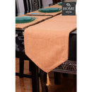 7 pcs Jutte Camel Table Runner Set With Place Mats