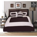 8 Pcs Chocolate & Cream Ruffled Duvet Set