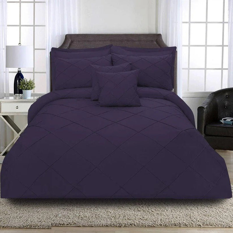 8 Pcs Cross Pleated Duvet Set SC