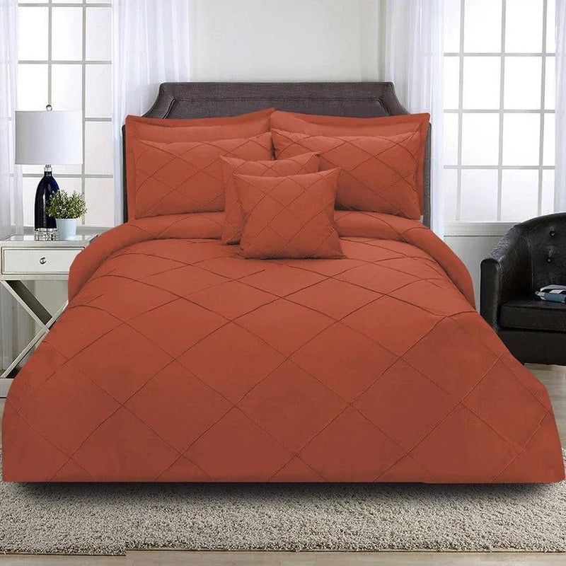8 Pcs Cross Pleated Duvet Set SC
