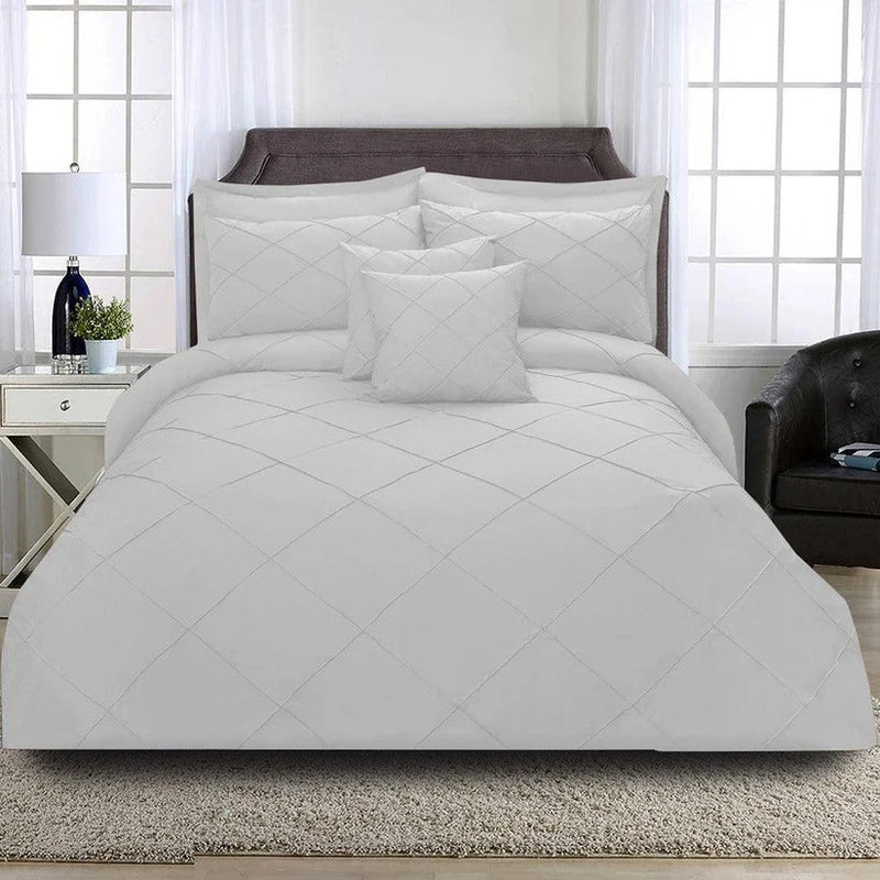 8 Pcs Cross Pleated Duvet Set SC