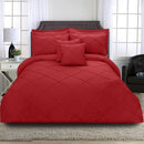 8 Pcs Cross Pleated Duvet Set SC