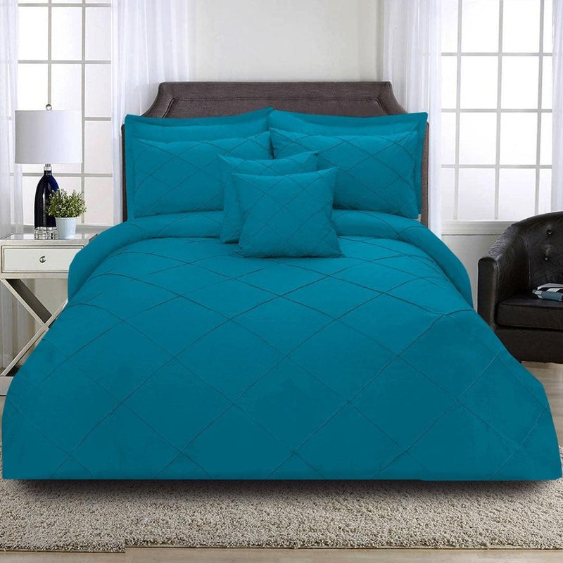 8 Pcs Cross Pleated Duvet Set SC