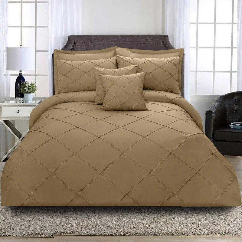 8 Pcs Cross Pleated Duvet Set SC