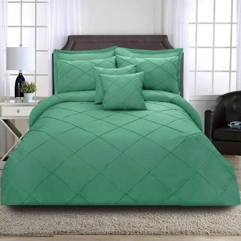 8 Pcs Cross Pleated Duvet Set SC