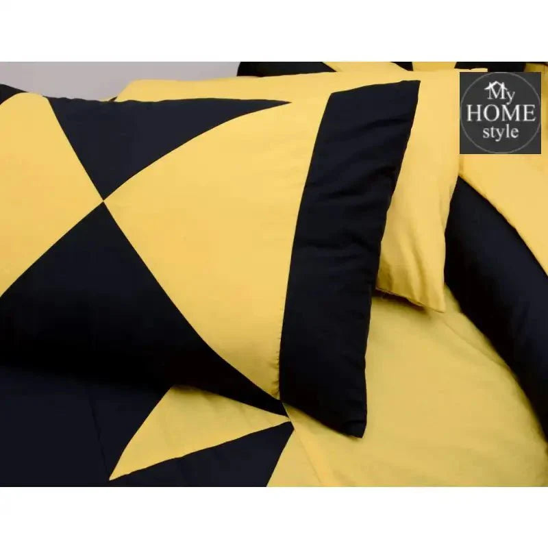8 Pcs Duvet Set Yellow & Black