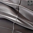 8 Pcs Elegant Cross Diamond Duvet Set Grey