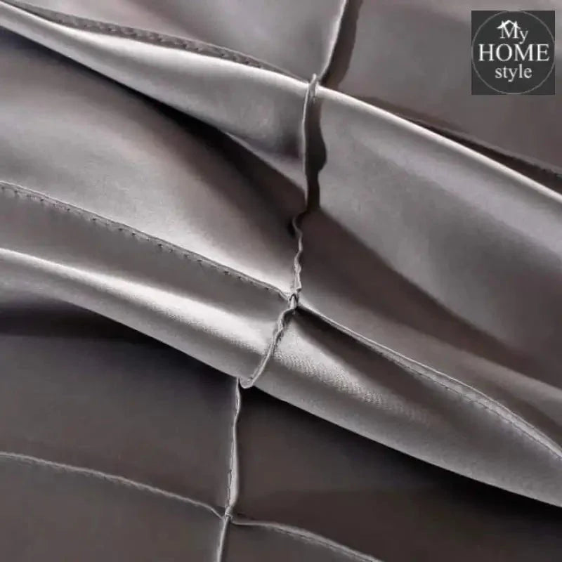 8 Pcs Elegant Cross Diamond Duvet Set Grey