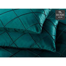8 Pcs Elegant Cross Diamond Duvet Set Olive Green