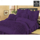 8 Pcs Embellished Comforter set Purple