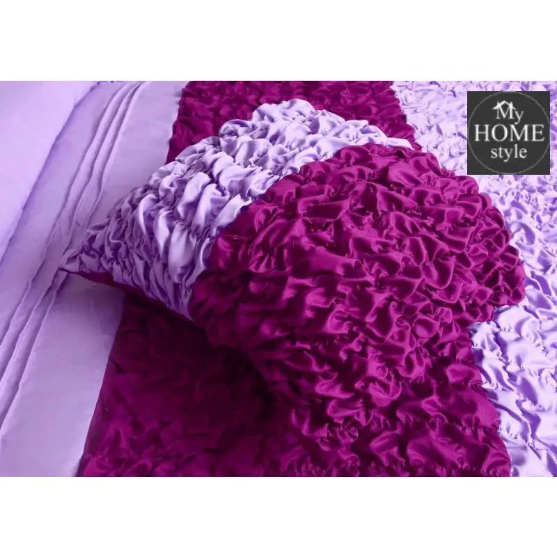 8 Pcs Embellished Comforter Set Purple & violet