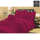 8 pcs Embellished ruffled Comforter set