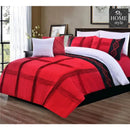 8 Pcs Embroidered Pleated Duvet Set