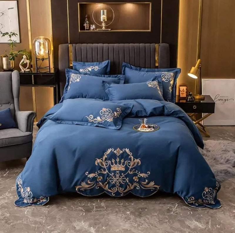8 PCS LUXURY EMBROIDERED DUVET SET - 1232