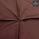 8 Pc's Luxury Embroidered Bedspread Brown With Light Filling