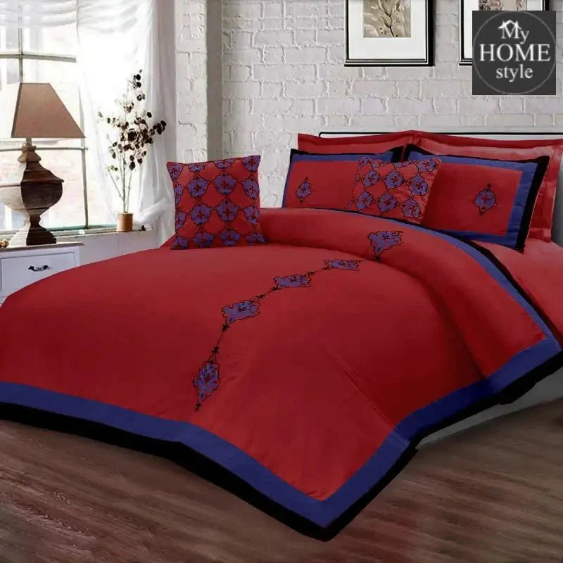 8 Pc's Luxury Embroidered Duvet Creative Design - SC
