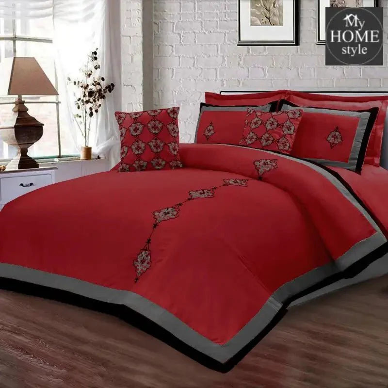 8 Pc's Luxury Embroidered Duvet Creative Design - SC