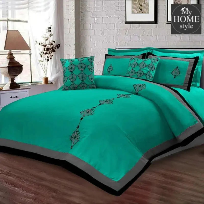 8 Pc's Luxury Embroidered Duvet Creative Design - SC
