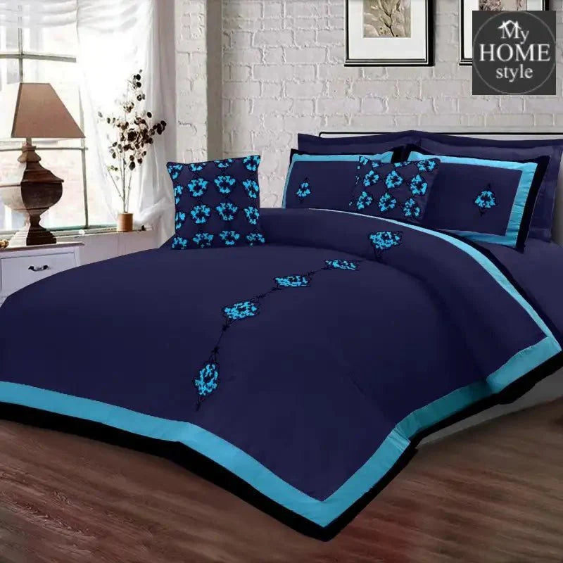 8 Pc's Luxury Embroidered Duvet Creative Design - SC